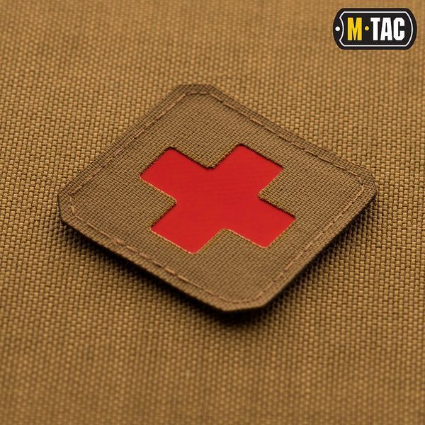 M-Tac нашивка Medic Cross Laser Cut Coyote/Red 51122533 фото