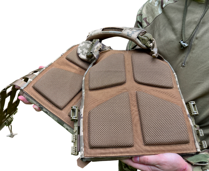 Плитоноска StrykeR (Plate Carrier) с быстрым сбросом (камербанд скелет) GEN 3 Піксель 837593 фото