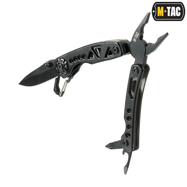 Мультитул M-Tac Type 6 Black/Olive з карабіном (7 інструментів) 60023201 фото