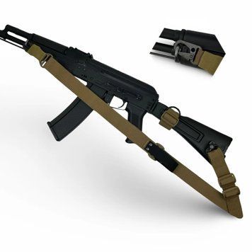 Ремень оружейный одно/двухточечный с дополнительным креплением StrykeR "TYR" carbine койот TYR4 фото