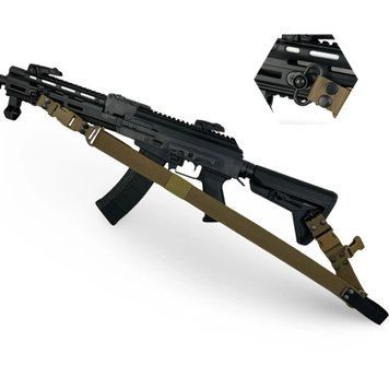 Ремень оружейный одно/двухточечный StrykeR "ODIN" на QD антабках Койот QD2TK фото