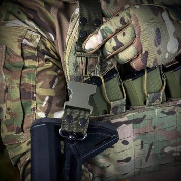 Ремень оружейный одно/двухточечный StrykeR "ODIN" на QD антабках Оливковый QD2TO фото