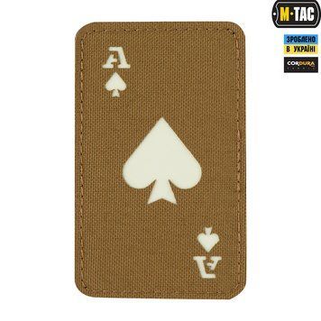 M-Tac нашивка Ace of Spades Laser Cut Coyote/GID 51109599 фото