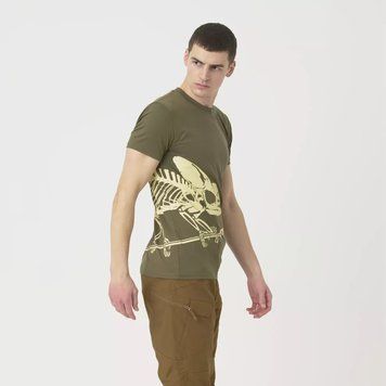 Футболка с принтом T-shirt Helikon-tex Full Body Skeleton - Olive Green TS-FBS-CO-02-B03 фото