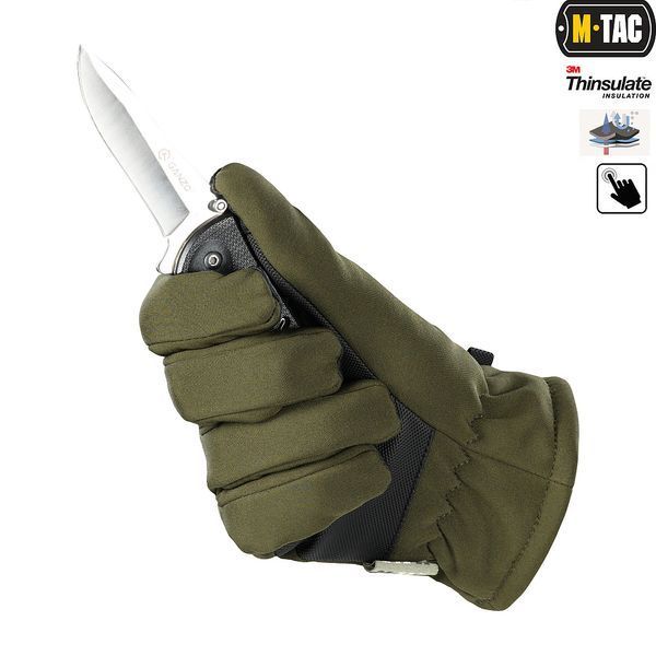M-Tac перчатки Soft Shell Thinsulate Olive 90308001 фото