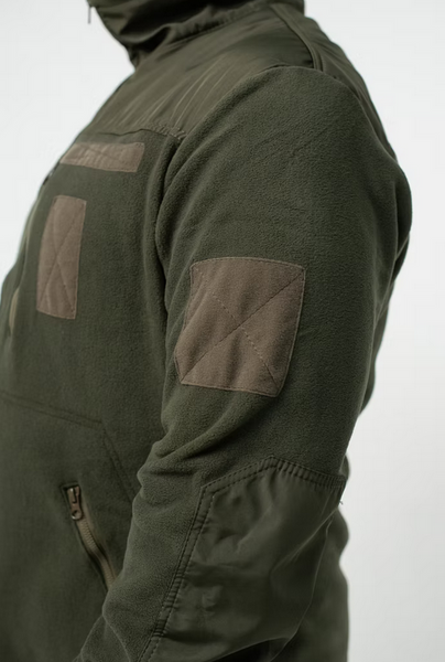 Флісова кофта R-Military з нейлоновими вставками Olive 58785655-46 фото