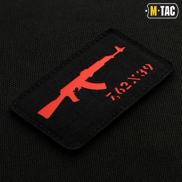M-Tac нашивка AKM 7,62х39 Laser Cut Black/Red 51110233 фото